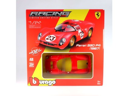 Ferrari 330 P3 4.0L V12 SPIDER TEAM FERRARI SPA #23 1967 C.Amon/L.Bandini 1:24 - Bburago KIT stavebnice  Ferrari 330 - kovový model - KIT - stavebnice