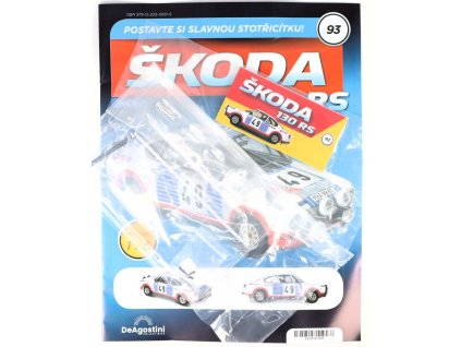 Škoda 130 RS 1:8 - časopis #93 se stavebnicí  Škoda 130 RS 1:8 - časopis #93 se stavebnicí