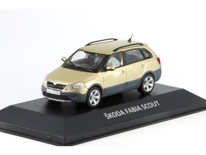 Škoda Fabia II Combi Scout 2010 1:43 - Kaleidoskop slavných vozů časopis s modelem #125  Škoda Fabia II  - kovový model