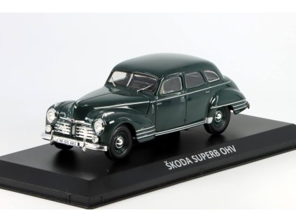 Škoda Superb OHV 1948 1:43 - ŠKODA DeAgostini časopis s modelem #26  Škoda Superb - kovový model