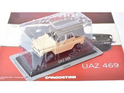 UAZ 469 1:43 - DeAgostini Legendás automói časopis s modelem  UAZ-469 - kovový model