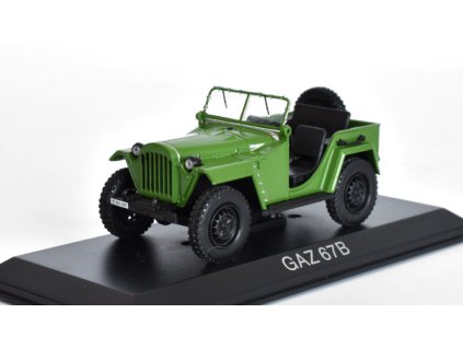 GAZ 67B 1:43 - DeAgostini Legendás Autóii časopis s modelem  GAZ-67B - kovový model