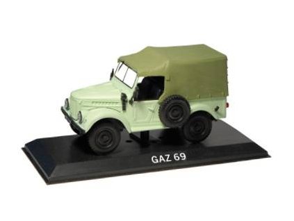 GAZ-69 1:43 - DeAgostini Legendás automói časopis s modelem  GAZ 69 - kovový model