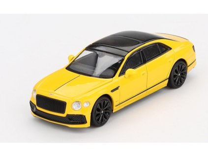 Bentley Flying Spur Monaco Yellow RHD 1:64 - MiniGT  Bentley Flying Spur - kovový model