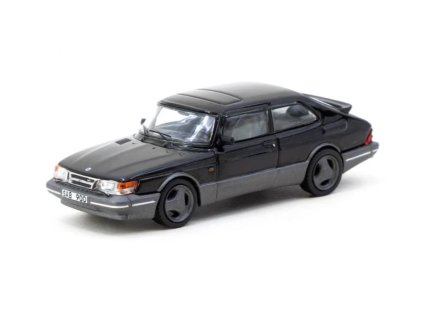 Saab 900 Turbo černá Tarmac Works 1:64  Saab 900 Turbo - kovový model