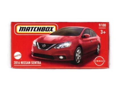 Nissan Sentra 2016 červený 1:64 - MATCHBOX  Nissan Sentra - model auta