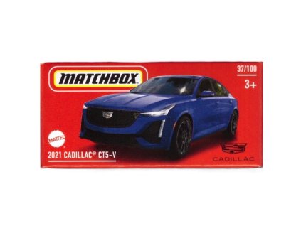 Cadillac CT5-V 2021 modrý 1:64 - MATCHBOX  Cadillac CT5 - model auta