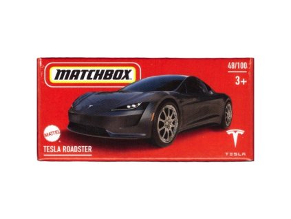 Tesla Roadster černá 1:64 - MATCHBOX  Tesla Roadster - model auta
