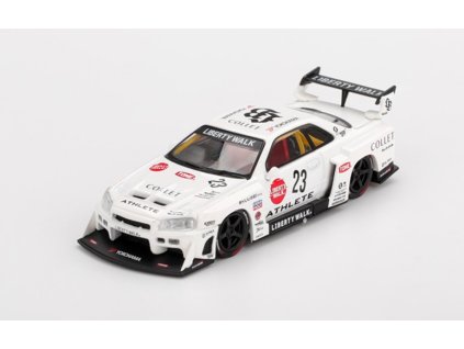 Nissan Skyline GT-R (R34) Super Silhouette Athlete 1:64 - MiniGT  Nissan Skyline GT-R (R34) - kovový model auta
