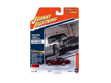 Aston Martin DB5 1966 vínový 1:64 - Johnny Lightning  Aston Martin DB5 - kovový model