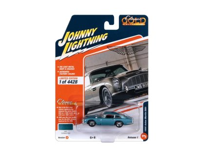 Aston Martin DB5 1966 modrý 1:64 - Johnny Lightning  Aston Martin DB5 - kovový model