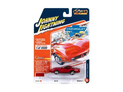 Chevrolet Corvette 1979 červený 1:64 - Johnny Lightning  Chevrolet Corvette - kovový model