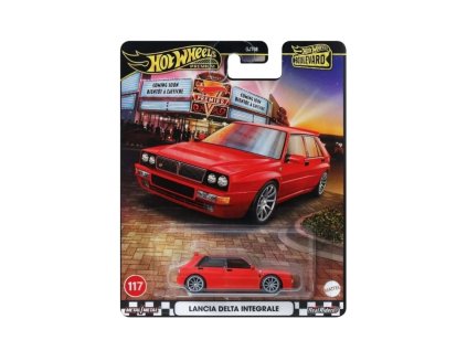 Lancia Delta Integrale červená 1:64 - Hot Wheels  Lancia Delta Integrale - model auta