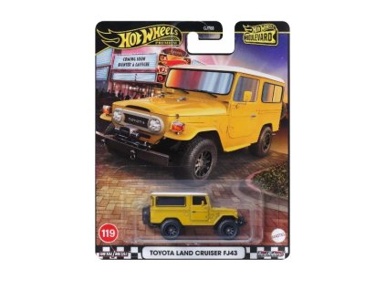 Toyota Land Cruiser FJ43 žlutá 1:64 - Hot Wheels  Toyota Land Cruiser - model auta