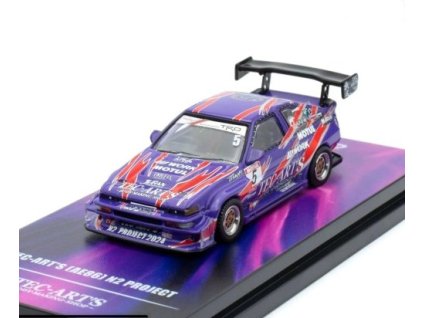 in64 ae86n2 tecart toyota sprinter trueno ae86 n2 project by tec arts purple red white 1 64 inno models