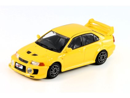 Mitsubishi Lancer Evo VII RHD žlutý 1:64 - BM Creations  Mitsubishi Lancer Evolution - kovový model
