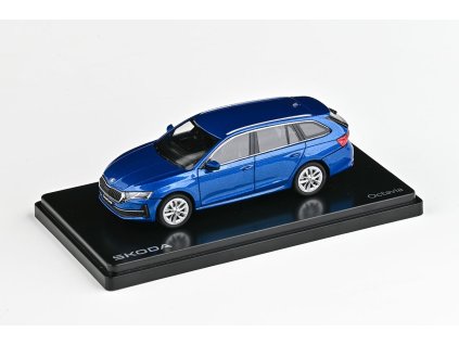Škoda Octavia IV FL Combi 2024 Modrá Race Metalíza 1:43 - Abrex  Škoda Octavia 4 FL - kovový model