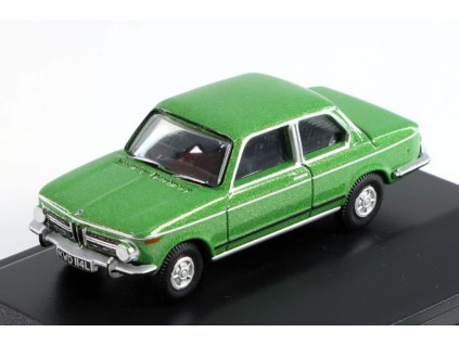 BMW 2002 zelená 1:76 - Oxford  BMW 2002 - kovový model