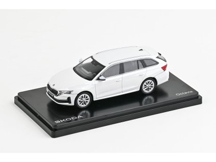 Škoda Octavia IV FL Combi 2024 Bílá Candy 1:43 - Abrex  Škoda Octavia 4 FL - kovový model