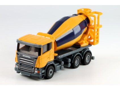 Míchačka na beton žlutá/modrá 1:87 - SIKU  Mixer Truck - sběratelský model