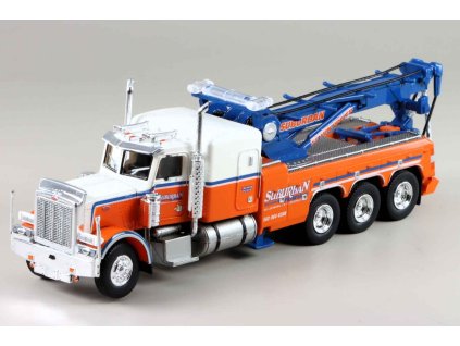 Peterbilt 359 Odtahový Vůz Suburban oranžová/modrá 1:87 - Brekina  Peterbilt 359 - sběratelský model