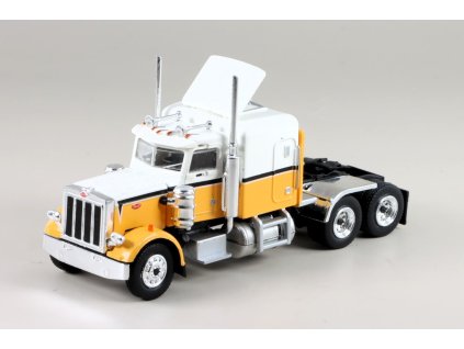 Peterbilt 359 bílá/žlutá 1:87 - Brekina  Peterbilt 359 - sběratelský model