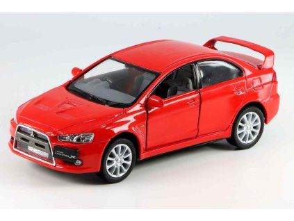 Mitsubishi Lancer Evolution X 2008 červená 1:36 - Kinsmart  Mitsubishi Lancer Evolution - kovový model