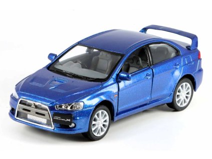 Mitsubishi Lancer Evolution X 2008 modrá 1:36 - Kinsmart  Mitsubishi Lancer Evolution - kovový model