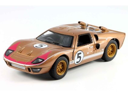 Ford GT40 MKII #5 1966 zlatá 1:32 - Kinsmart  Ford GT40 - kovový model