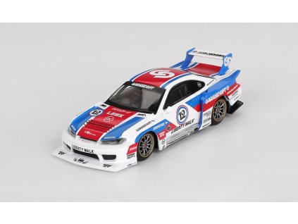 Nissan LB-Super Silhouette S15 SILVIA Garasidrift x LBWK 1:64 -MiniGT  Nissan LB-Super - kovový model auta