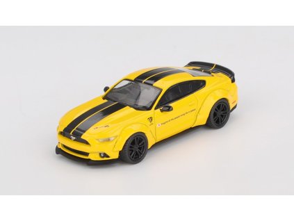 Ford Mustang GT LB-Works žlutá 1:64 - MiniGT  Ford Mustang GT LB Works 1/64 - kovový model auta
