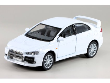 Mitsubishi Lancer Evolution X 2008 bílá 1:36 - Kinsmart  Mitsubishi Lancer Evolution - kovový model