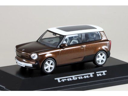 Trabant NT hnědá 1:43 - Herpa  Trabant NT - kovový model