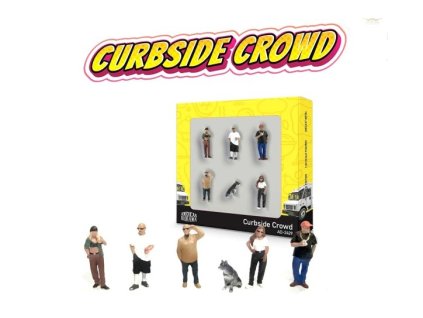 american diorama figure set curbside crowd 164