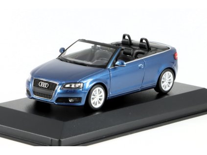 Audi A3 Cabriolet 2007 modrá 1:43 - MAXICHAMPS  Audi A3 - kovový model