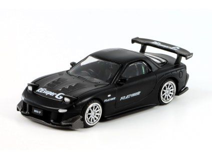 Mazda RX7 RE-Amemiya černá 1:64 - POP RACE  Mazda RX7 - kovový model