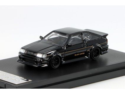 Toyota AE86  černá 1:64 - STW  Toyota AE86 - kovový model
