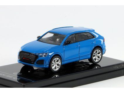 Audi RS Q8 Turbo RHD modrá 1:64 - PARAGON Models  Audi Q8 - kovový model