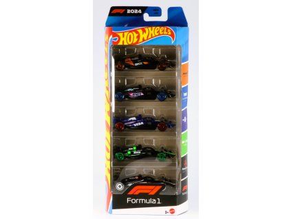 Sada 5 ks Formula 1 1:64 - Hot Wheels  Sada 5ks - Sběratelský model