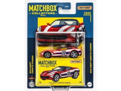 Chevrolet Corvette Stingray #22 2016 1:64 - MATCHBOX  Chevy Corvette - kovový model