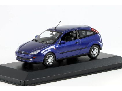 Ford Focus 1998 modrá 1:43 - Minichamps  Ford Focus - kovový model