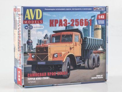 KrAZ-256B1 sklápěč 1:43 - AVD  KRAZ 256 B1 - stavebnice AVD