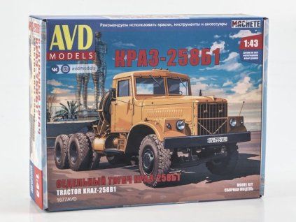 KRAZ-258B1 tahač 1:43 - AVD  KRAZ 258B1 - stavebnice AVD