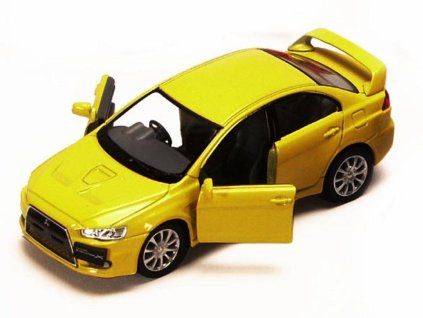Mitsubishi Lancer Evolution X 2008 žlutá 1:36 - Kinsmart  Mitsubishi Lancer Evolution - kovový model