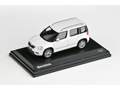 Škoda Yeti FL 2013 Bilá 1:43 - Abrex  Škoda Yeti FL - kovový model