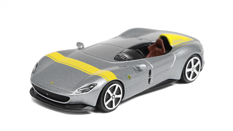 FERRARI MONZA SP1 2018 SILVER 1:43 Burago Auto Stradali Die Cast