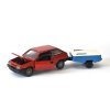 LADA VAZ 2108 + přívěs SKIF 1:43 Agat časopis s modelem  LADA VAZ 2108 + přívěs SKIF - kovový model auta