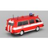 RAF-22034 Hasičské auto 1:43 - AUTO ve službě časopis s modelem #12  RAF 22034 - kovový model hasičského auta