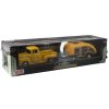 Ford F-100 Pick Up s přívěsem 1955 žlutá 1:24 - MOTORMAX  Ford F100 - kovový model
