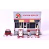 Benzina čerpací stanice STATION SERVICE 1:43 - Atlas časopis s modelem  Čerpací stanice Benzina 1:43 - kovový model auta